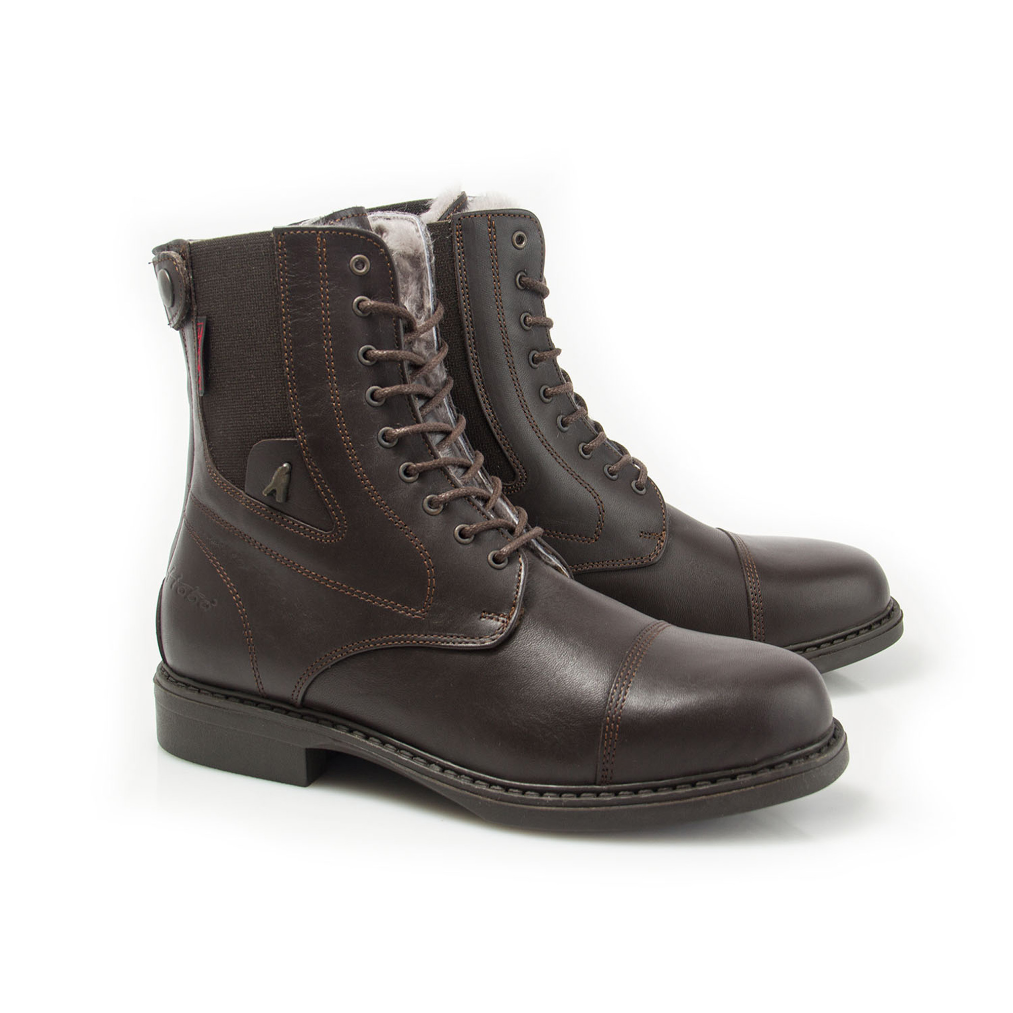 Reitstiefelette mit Thermosohle Frosty gefüttert braun Hobo